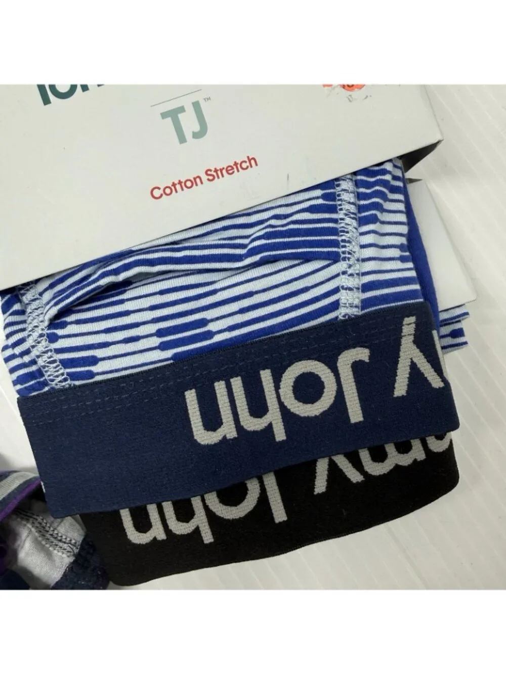 Tommy John Cotton Stretch Boxer Brief 4 Pack Lot Size M Striped NWT 4